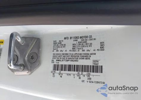 2023 Ford Transit Connect Xlt Cargo Van z USA, uszkodzony, nr VIN NM0LS7T28P1562453